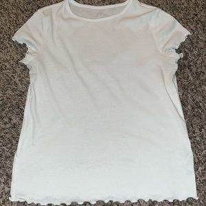 Large 10/12 white crop top.
